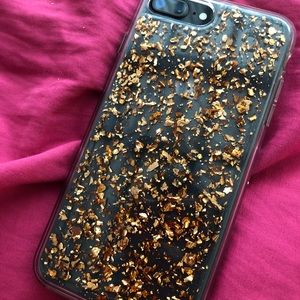 Clear Leaf flecked  case for IPhone 7/8 Plus